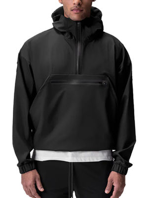 Άνδρες Τρίμηνο Zip Softshell Hood Αδιάβροχο Windbreaker Νάιλον Spandex τρέξιμο μπουφάν