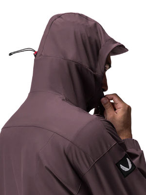 Άνδρες Τρίμηνο Zip Softshell Hood Αδιάβροχο Windbreaker Νάιλον Spandex τρέξιμο μπουφάν